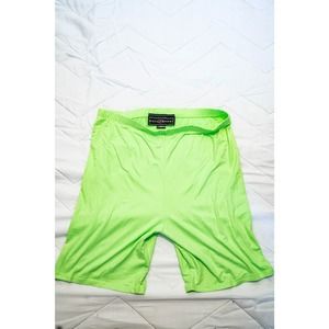 Polly & Esther Lime Green Cycling Shorts, Lg